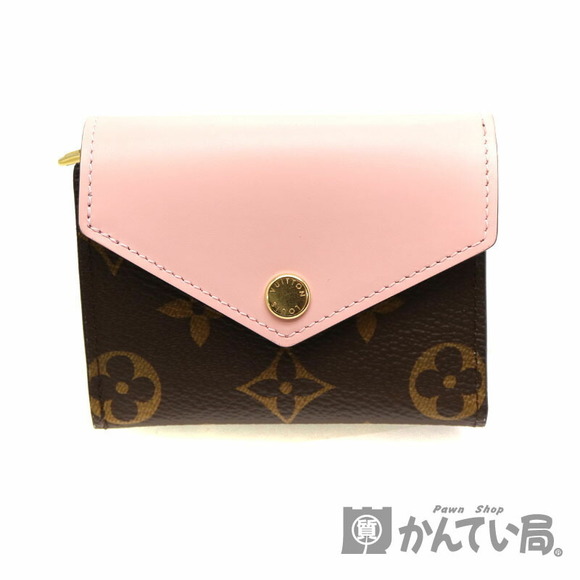 Louis Vuitton Wallet Ballerine Pink Rose Pink Brown Portefeuille LV Zoe - Picture 1 of 6